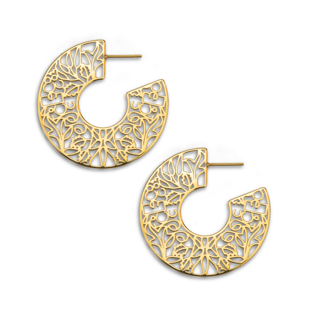 Eden 'I Am Brave' Hoop Earrings: supporting survivors of human trafficking - Image 3